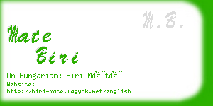mate biri business card